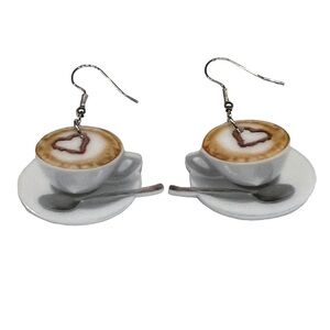 Coffee, Latte Acrylic Earrings